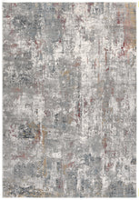 2’ X 10’ Gray And Ivory Abstract Runner Rug