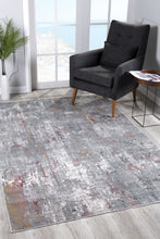 2’ X 10’ Gray And Ivory Abstract Runner Rug