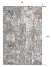 2’ X 10’ Gray And Ivory Abstract Runner Rug