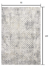 4’ X 6’ Gray And Ivory Distressed Area Rug