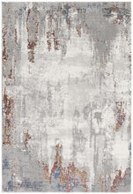 4’ X 6’ Gray And Ivory Modern Abstract Area Rug