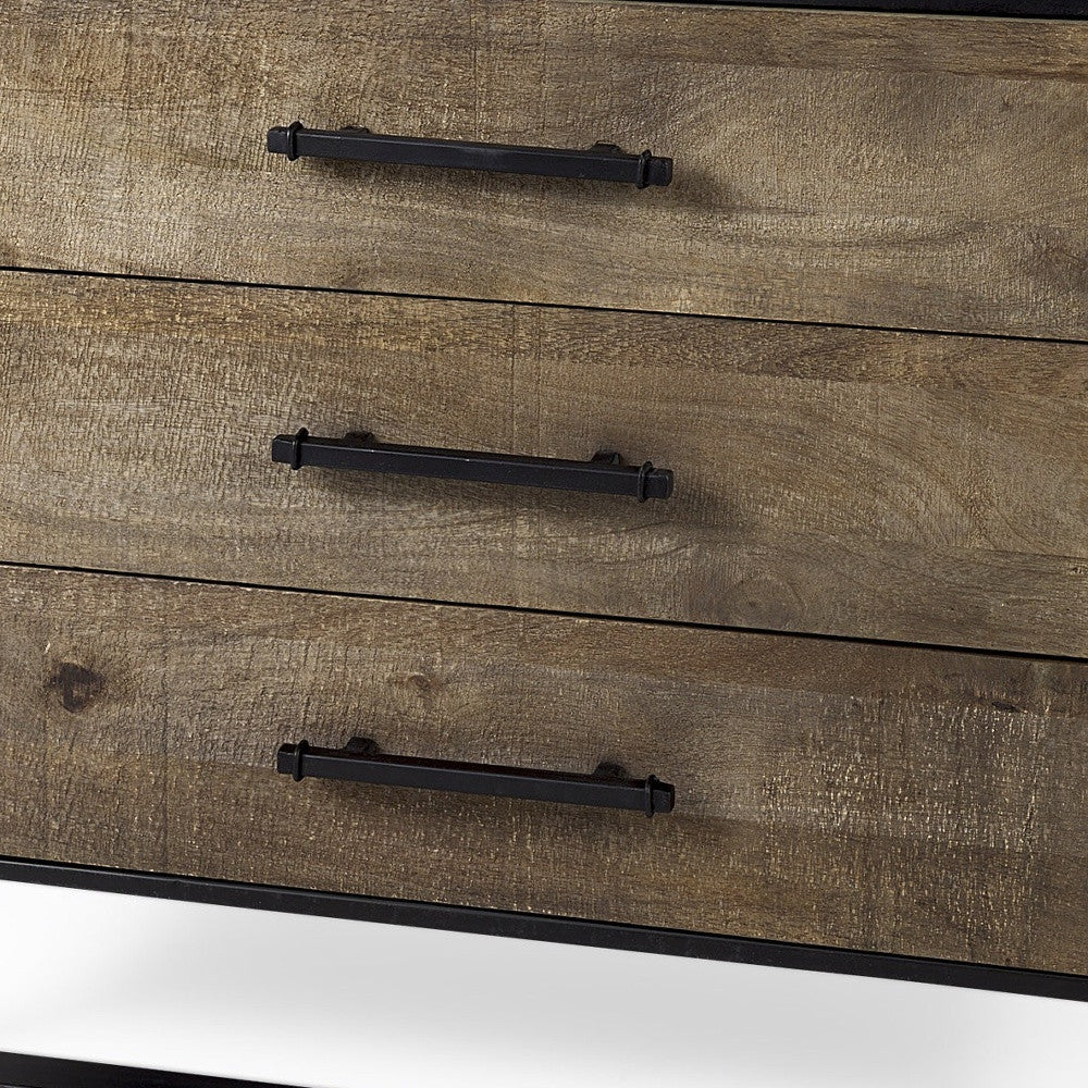 Modern Rustic Light Brown Wooden Cabinet