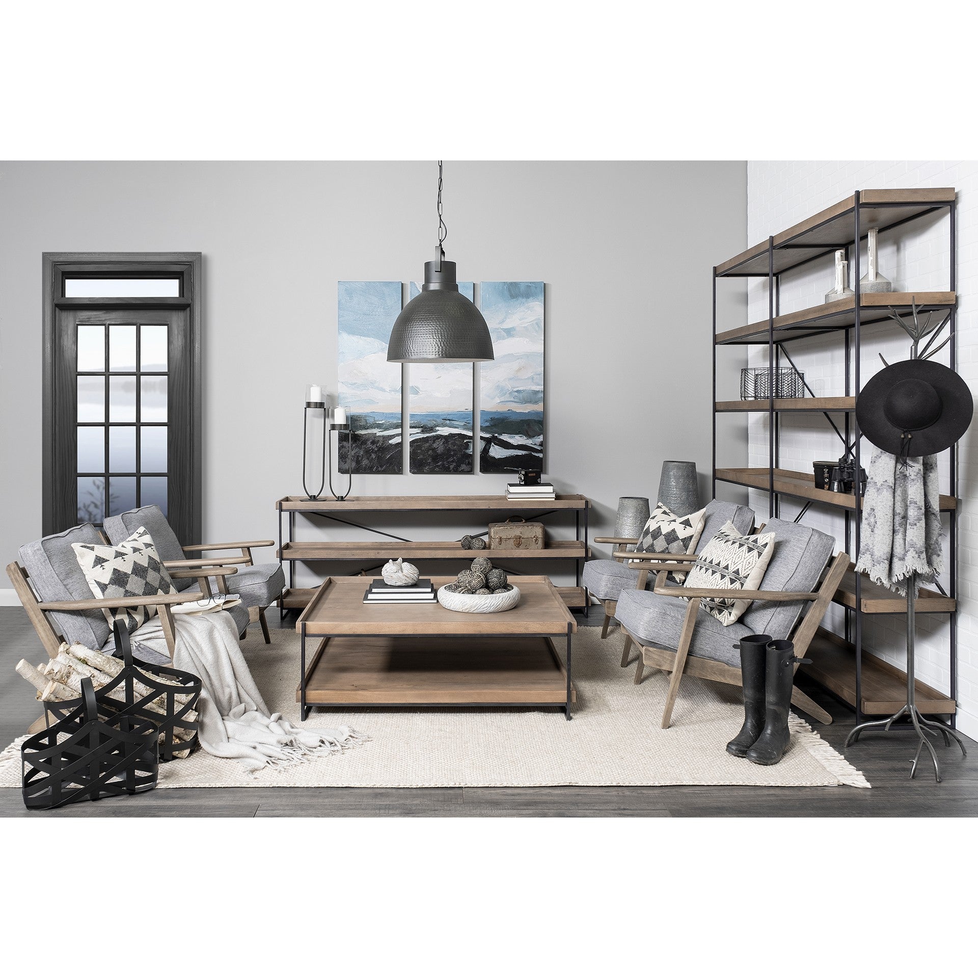 Light Gray Rippled Ceramic Bowl