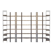 Brown Wood And Iron Six Shelf Standing Unit