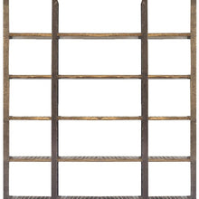 Brown Wood And Iron Six Shelf Standing Unit