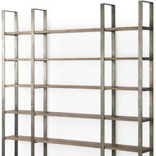 Silver Iron Framed Wooden Shelving Unit