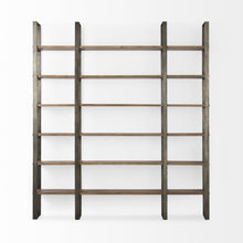 Silver Iron Framed Wooden Shelving Unit