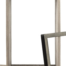 Set Of Two Rustic Light Gray Brown Cube Box Shelves