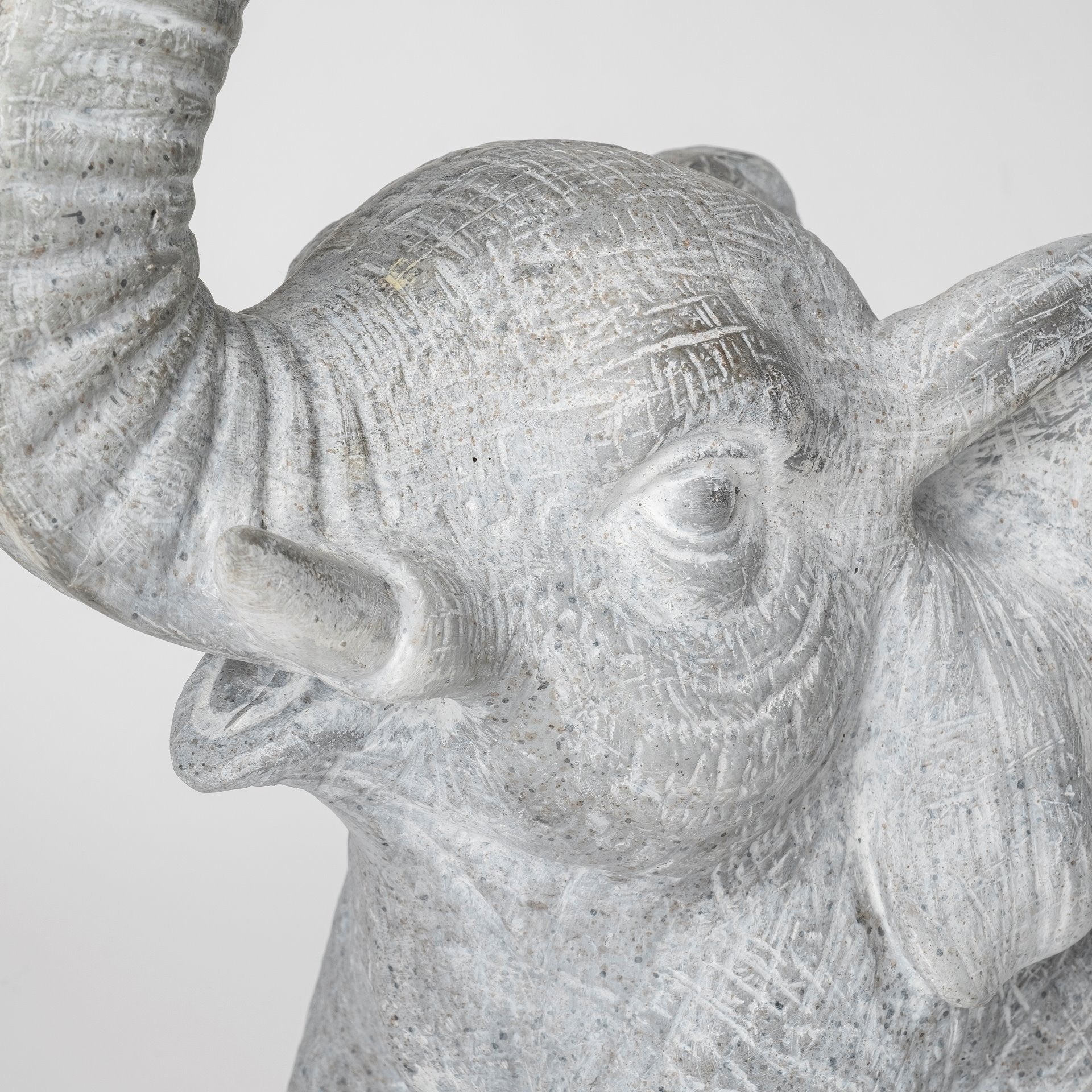 Graphite Resin Elephant Table Lamp