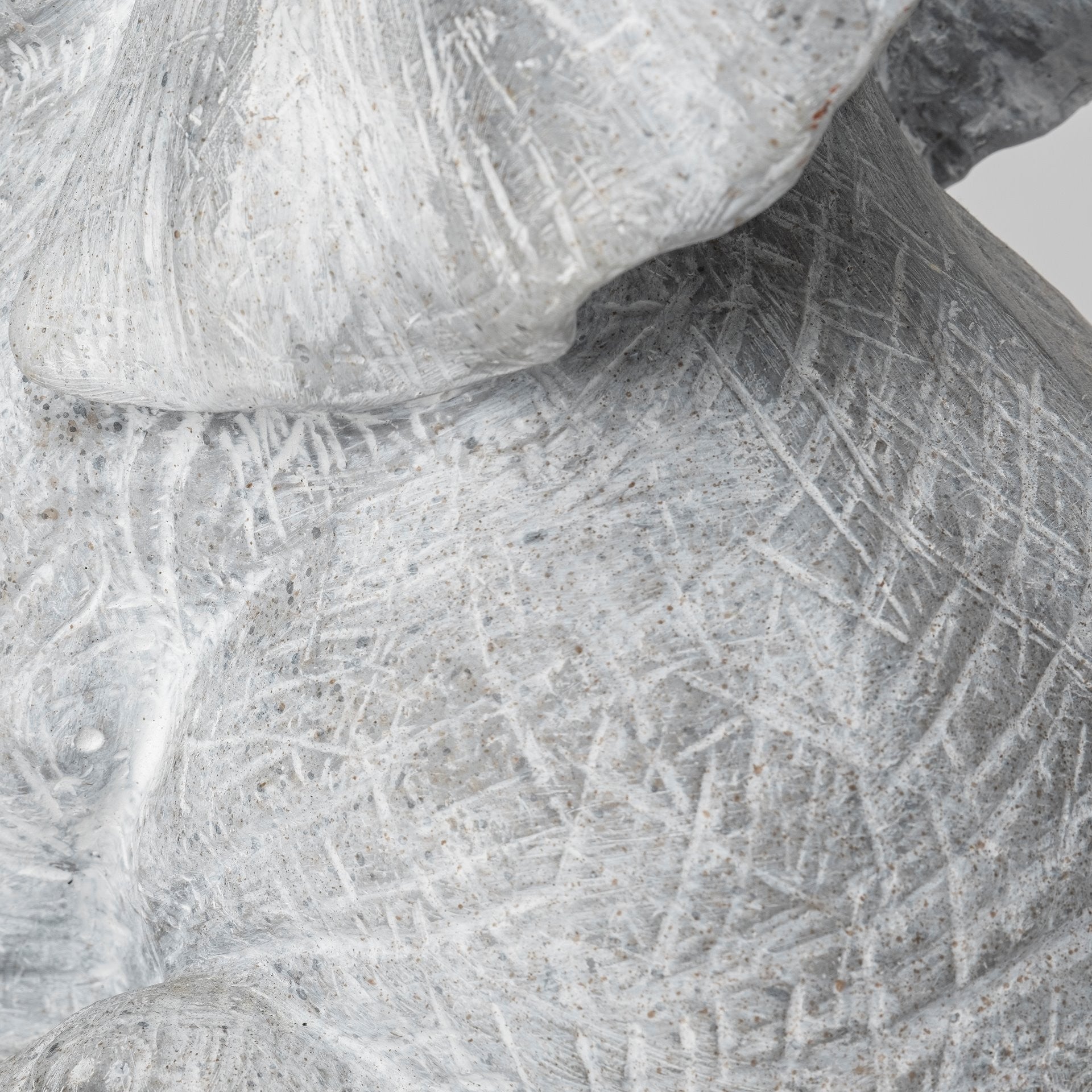 Graphite Resin Elephant Table Lamp