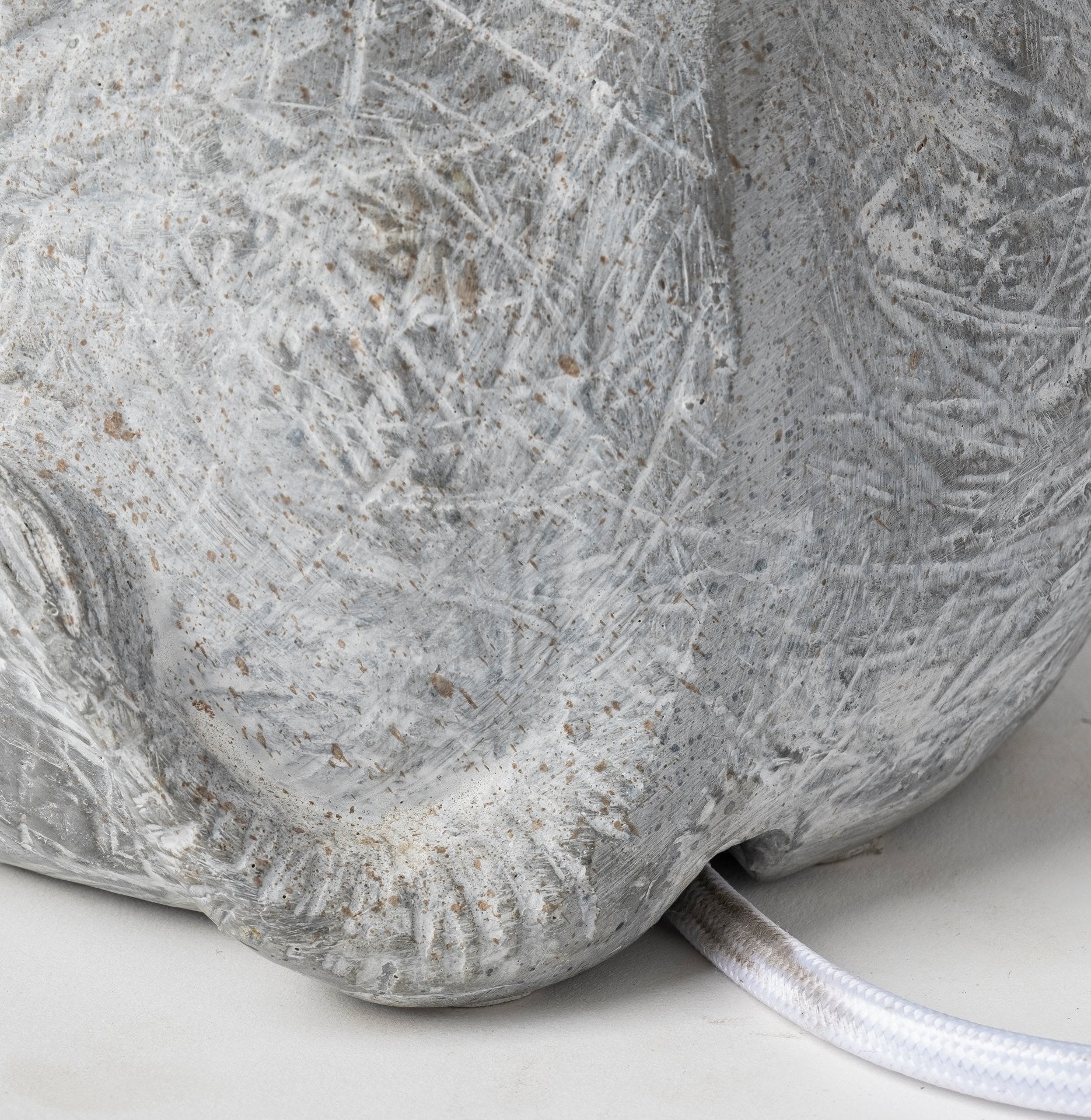 Graphite Resin Elephant Table Lamp