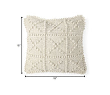 Off White Embossed Details Pillow Cover