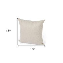 Acento de tejido de cesta de arena neutra Cojín
