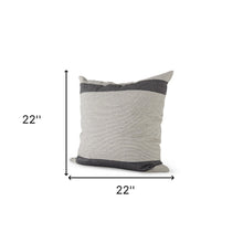 Beige And Gray Striped Throw Pillow Cover