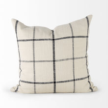 Black And Beige Plaid Square Accent Cover