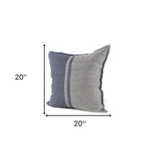 Gray And Blue Color Block Pillow Cover