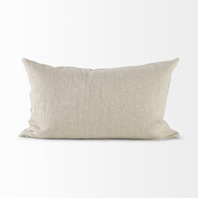 Beige And White Patterned Lumbar Pillow Cover