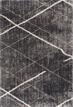 4’ X 6’ Gray Modern Distressed Lines Area Rug