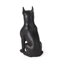 Black Resin Boxer Dog Shaped Decor Piece