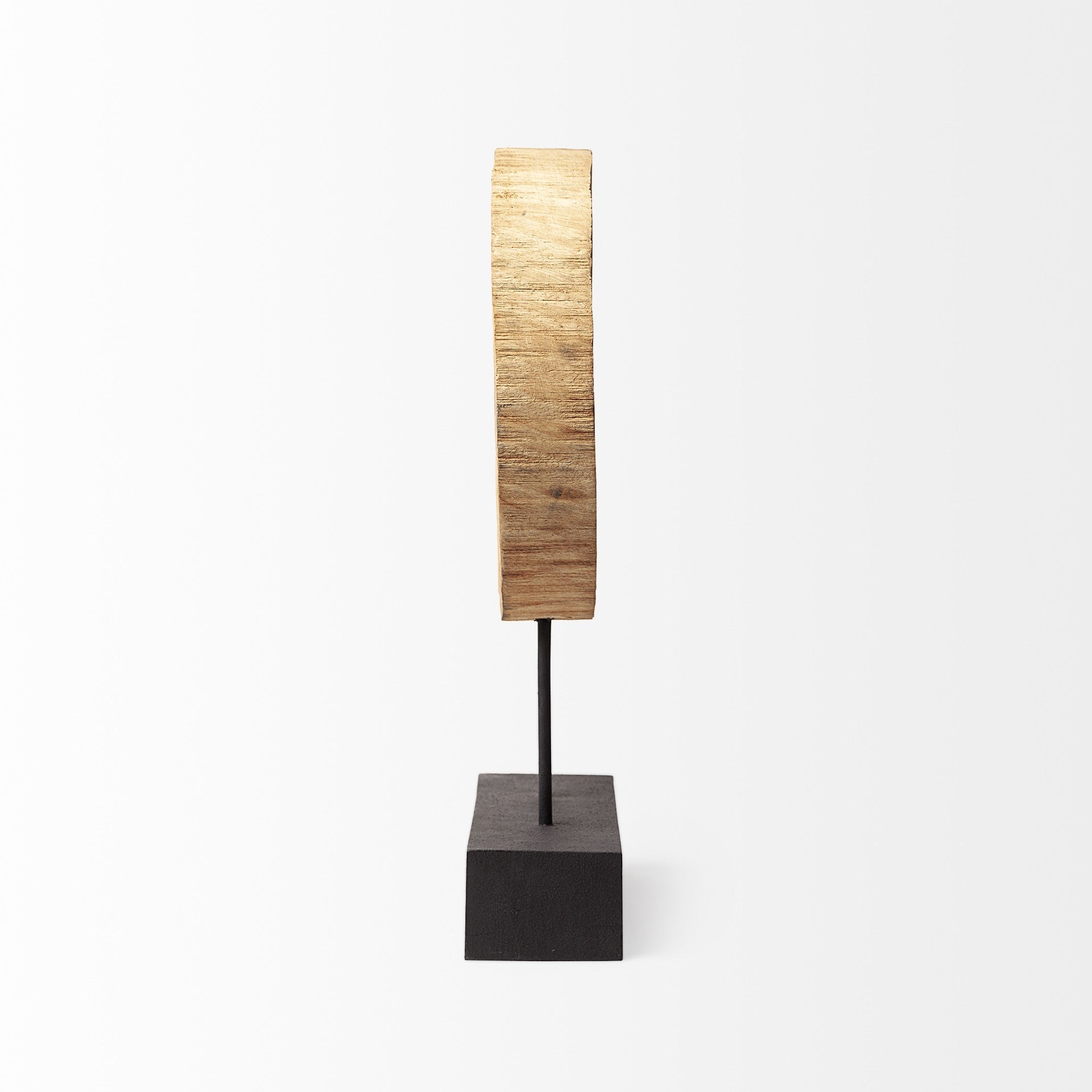 Petite Natural Wood Disc Sculpture