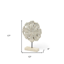 Petite Wood And Metal Floral Decor Piece