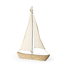 Wooden Sailboat Sculpture