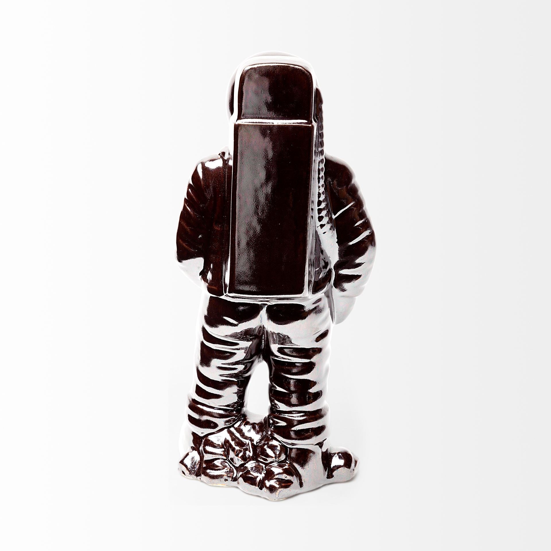 Over The Moon Silverplated Astronaut Sculpture