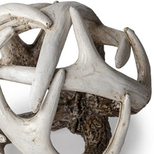 Petite White Resin Antler Shaped Sculpture