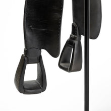 Black Western Horse Saddle Sculpture
