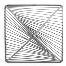Contemporary Gray Metal Triangular Decor Piece
