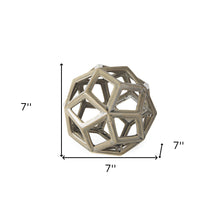 Khaki Crackle Glaze Ceramic Geometric Sculpture