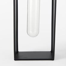 Set Of Two Black Metal Test Tube Decor Pieces