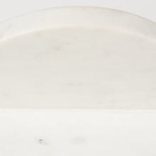 White Marble Geometric Circular Sculpture