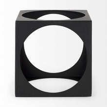 Matte Black Metal Square Sculpture