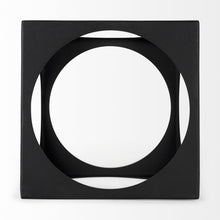 Matte Black Metal Square Sculpture