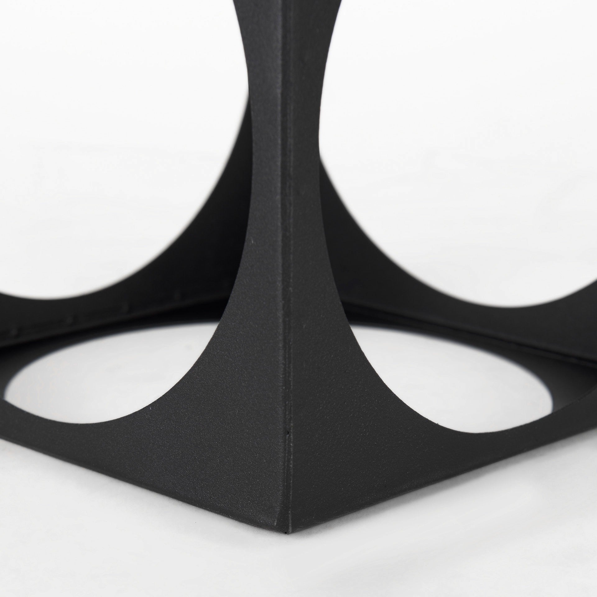 Matte Black Metal Square Sculpture