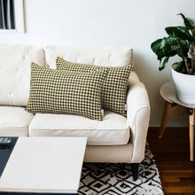 Set Of 2 Yellow Houndstooth Lumbar Pillow Covers