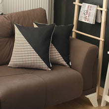 Juego De 2 Fundas De Cojín Pata De Gallo Marrones