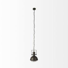 Industrial Caged Black Metal Hanging Light