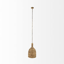 Brown Wicker Hanging Pendant Light
