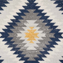 2’ X 10’ Blue And Gray Kilim Pattern Runner Rug