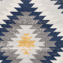 2’ X 10’ Blue And Gray Kilim Pattern Runner Rug
