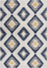 2’ X 10’ Blue And Gray Kilim Pattern Runner Rug
