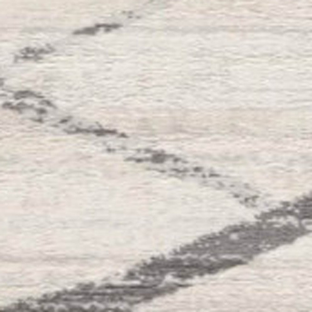 Gray Modern Abstract Pattern Runner Rug - 2’ x 10’