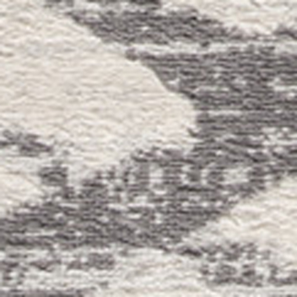 Gray Modern Abstract Pattern Runner Rug - 2’ x 10’