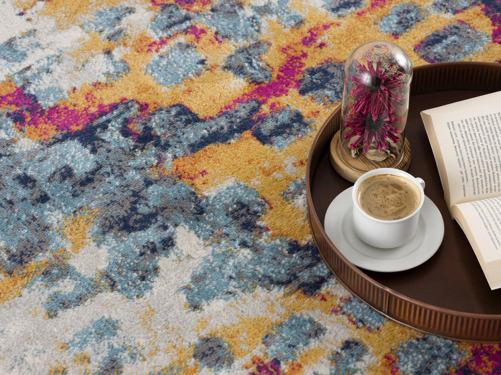 2’ X 4’ Multicolored Abstract Painting Area Rug