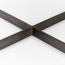 Dark Brown Wood And Metal Coffee Table