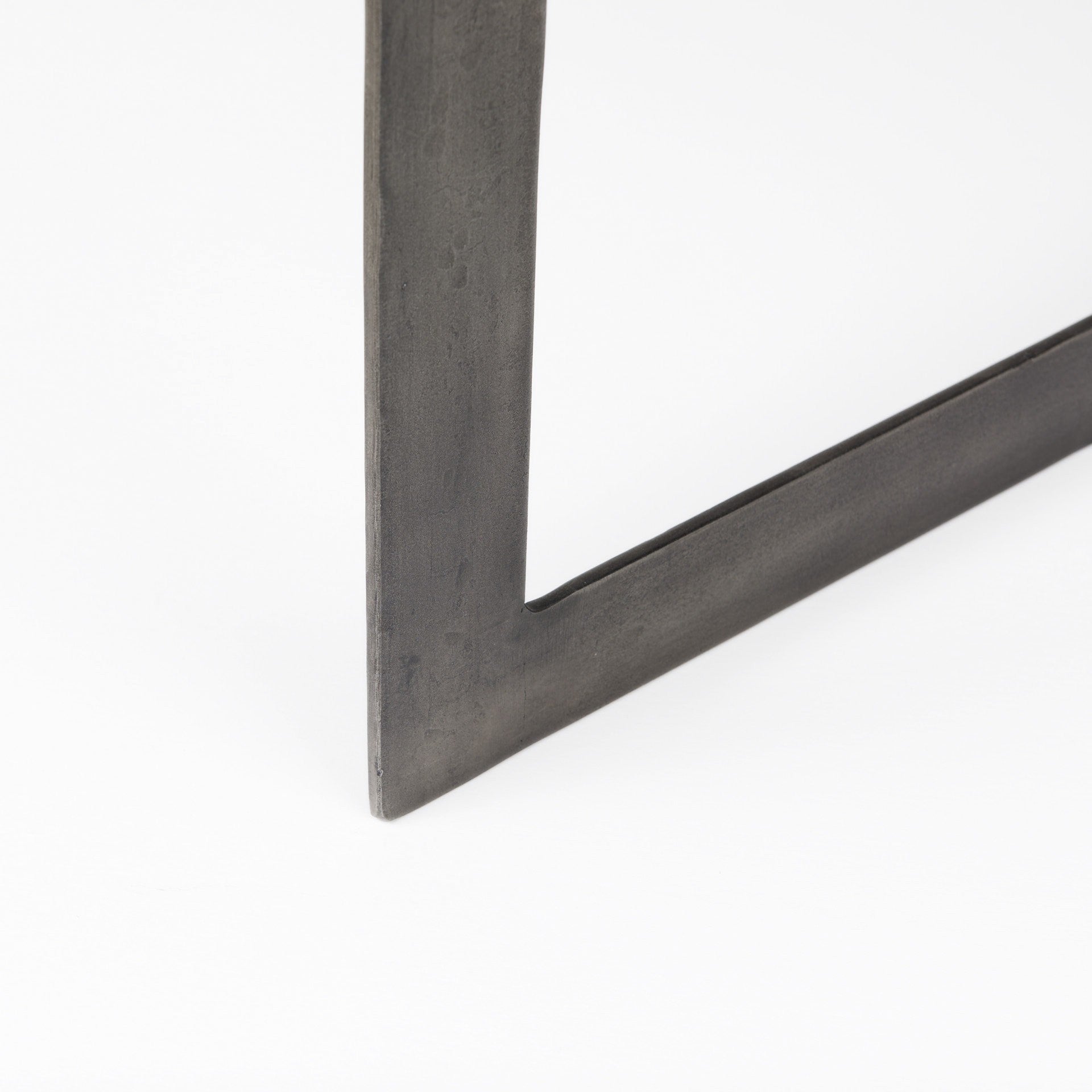 Dark Brown Wood And Metal Coffee Table