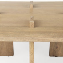 Mesa de centro rectangular de madera marrón natural claro