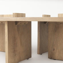 Mesa de centro rectangular de madera marrón natural claro